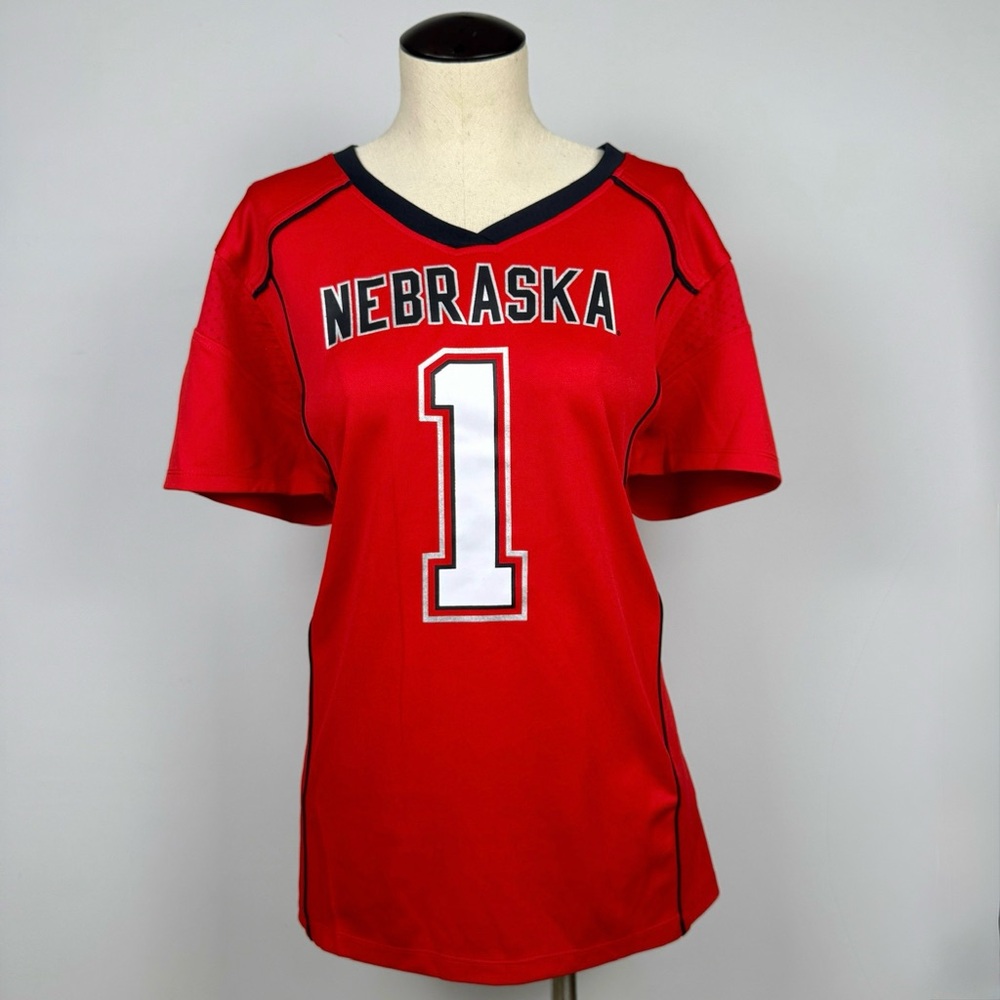 Nebraska Huskers College Red Jersey Top Sz XL